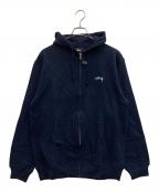 stussyステューシー）の古着「ジップパーカー」｜ネイビー
