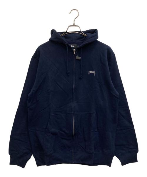 stussy（ステューシー）stussy (ステューシー) ジップパーカー ネイビー サイズ:XLの古着・服飾アイテム