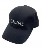 CELINEセリーヌ）の古着「ロゴベースボールキャップ」｜ブラック
