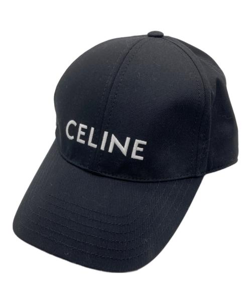 CELINE（セリーヌ）CELINE (セリーヌ) ロゴベースボールキャップ ブラック サイズ:Mの古着・服飾アイテム