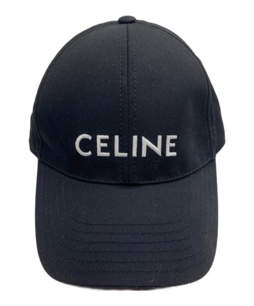 CELINE（セリーヌ）CELINE (セリーヌ) ロゴベースボールキャップ ブラック サイズ:Mの古着・服飾アイテム