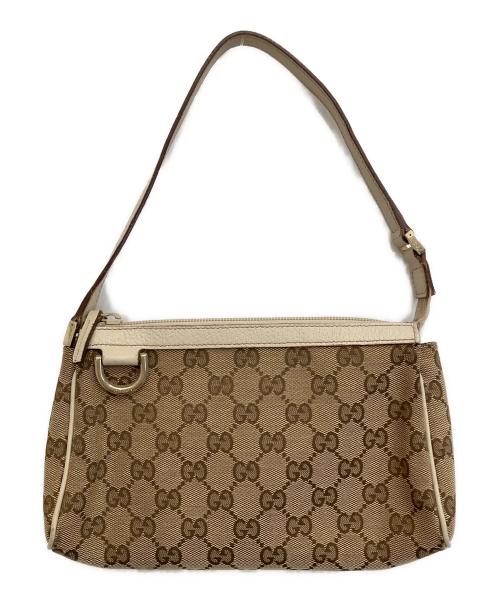 GUCCI（グッチ）GUCCI (グッチ) アビーアクセサリーポーチ/ハンドバッグ ベージュの古着・服飾アイテム