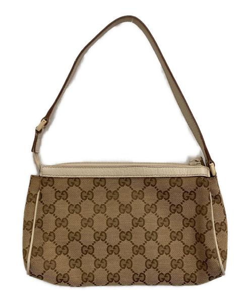 GUCCI（グッチ）GUCCI (グッチ) アビーアクセサリーポーチ/ハンドバッグ ベージュの古着・服飾アイテム