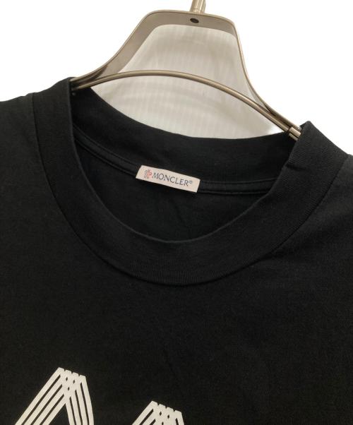 MONCLER（モンクレール）MONCLER (モンクレール) ロゴプリントTシャツ ブラック サイズ:Lの古着・服飾アイテム