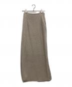 TODAYFULトゥデイフル）の古着「Line Knit Skirt」｜ベージュ