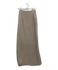 TODAYFUL（トゥデイフル）の古着「Line Knit Skirt」｜ベージュ