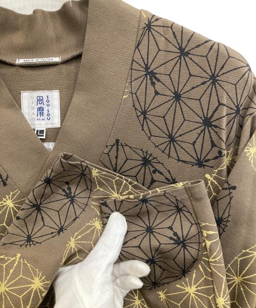 SOU・SOU（ソウソウ）SOU・SOU (ソウソウ) 麻てまりと余白 ワンピース ブラウン サイズ:Lの古着・服飾アイテム