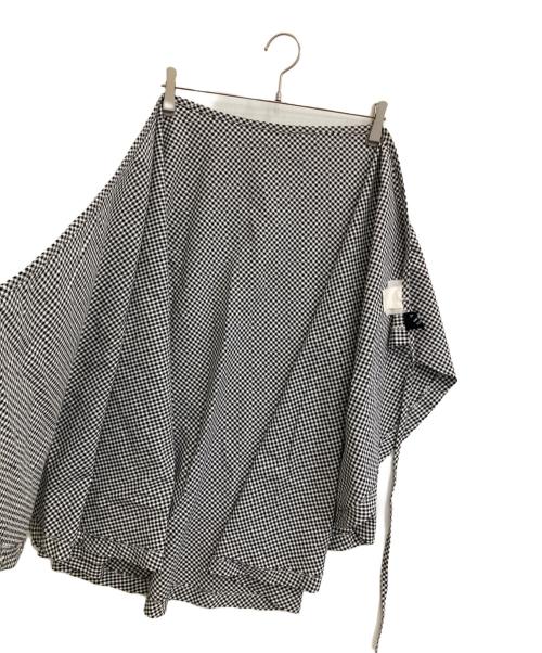 tricot COMME des GARCONS（トリココムデギャルソン）tricot COMME des GARCONS (トリココムデギャルソン) 巻きスカート ホワイト×ブラック サイズ:-の古着・服飾アイテム