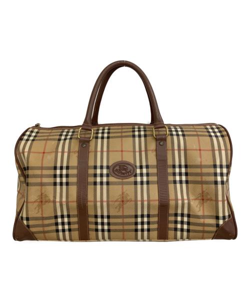 Burberry's（バーバリーズ）Burberry's (バーバリーズ) ノバチェックボストンバッグ ブラウンの古着・服飾アイテム