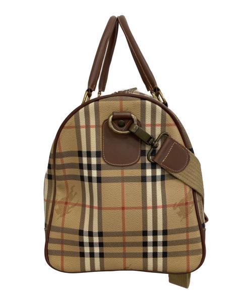 Burberry's（バーバリーズ）Burberry's (バーバリーズ) ノバチェックボストンバッグ ブラウンの古着・服飾アイテム