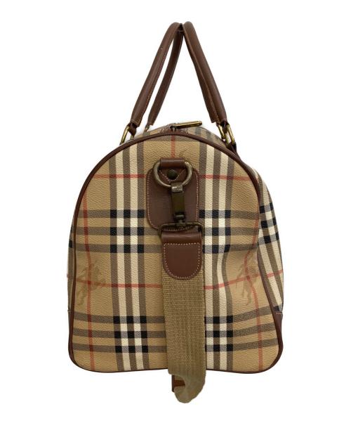 Burberry's（バーバリーズ）Burberry's (バーバリーズ) ノバチェックボストンバッグ ブラウンの古着・服飾アイテム