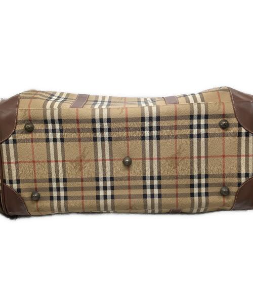 Burberry's（バーバリーズ）Burberry's (バーバリーズ) ノバチェックボストンバッグ ブラウンの古着・服飾アイテム