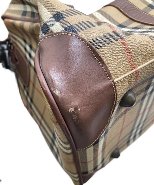 Burberry's（バーバリーズ）Burberry's (バーバリーズ) ノバチェックボストンバッグ ブラウンの古着・服飾アイテム