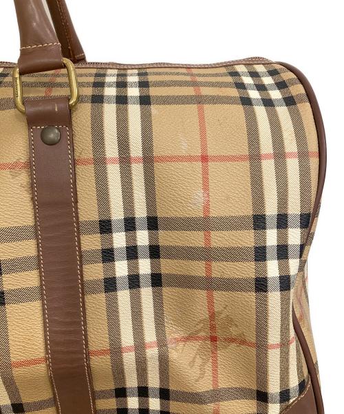 Burberry's（バーバリーズ）Burberry's (バーバリーズ) ノバチェックボストンバッグ ブラウンの古着・服飾アイテム