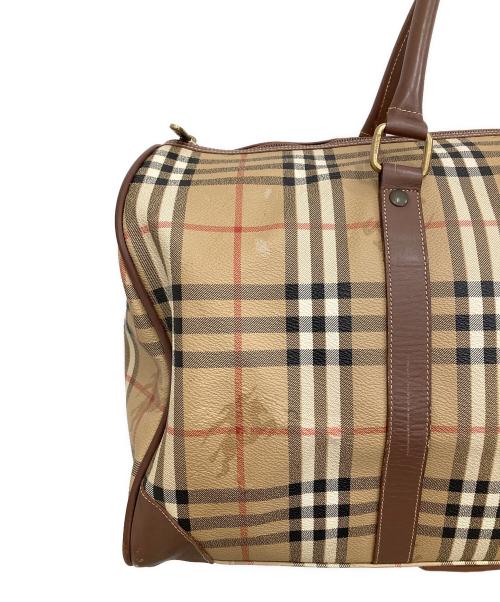 Burberry's（バーバリーズ）Burberry's (バーバリーズ) ノバチェックボストンバッグ ブラウンの古着・服飾アイテム