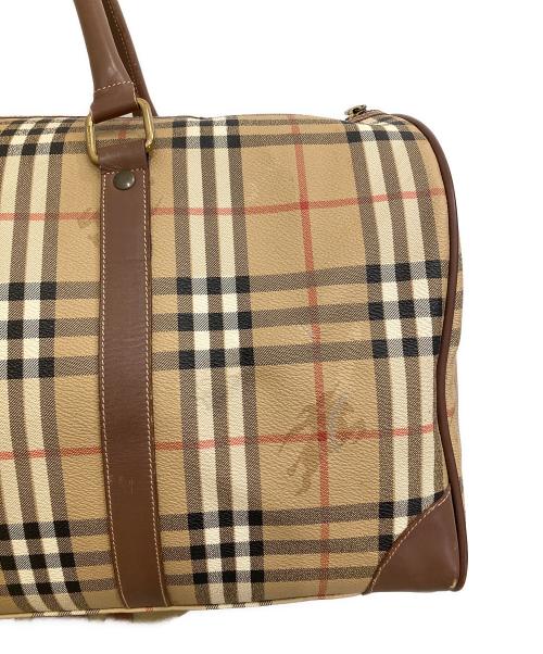 Burberry's（バーバリーズ）Burberry's (バーバリーズ) ノバチェックボストンバッグ ブラウンの古着・服飾アイテム