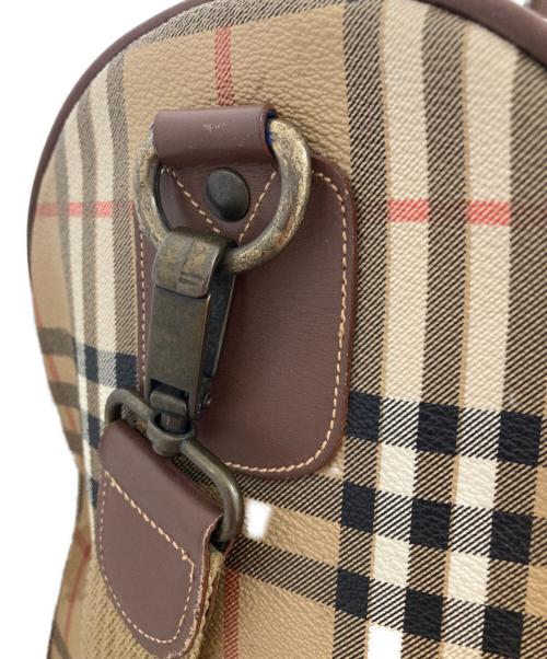Burberry's（バーバリーズ）Burberry's (バーバリーズ) ノバチェックボストンバッグ ブラウンの古着・服飾アイテム