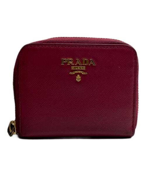 PRADA（プラダ）PRADA (プラダ) サフィアーノラウンドファスナーコインケース ピンクの古着・服飾アイテム