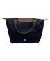 LONGCHAMP (ロンシャン) ル プリアージュ オリジナル S トップハンドルバッグ ブラック：5000円