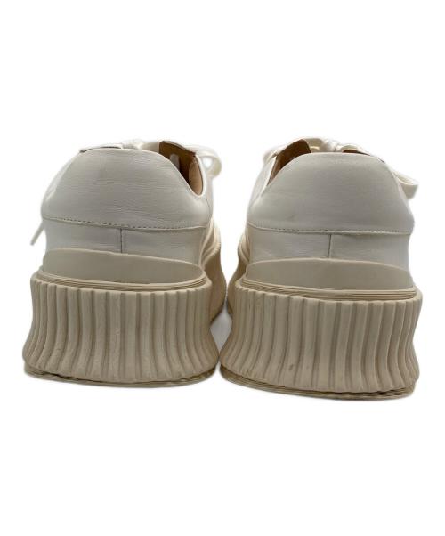 JIL SANDER（ジルサンダー）JIL SANDER (ジルサンダー) プラットフォームレザースニーカー ホワイト サイズ:37の古着・服飾アイテム