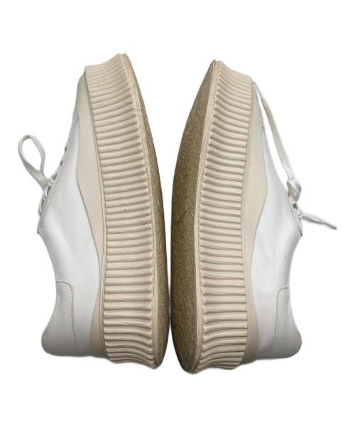 JIL SANDER（ジルサンダー）JIL SANDER (ジルサンダー) プラットフォームレザースニーカー ホワイト サイズ:37の古着・服飾アイテム