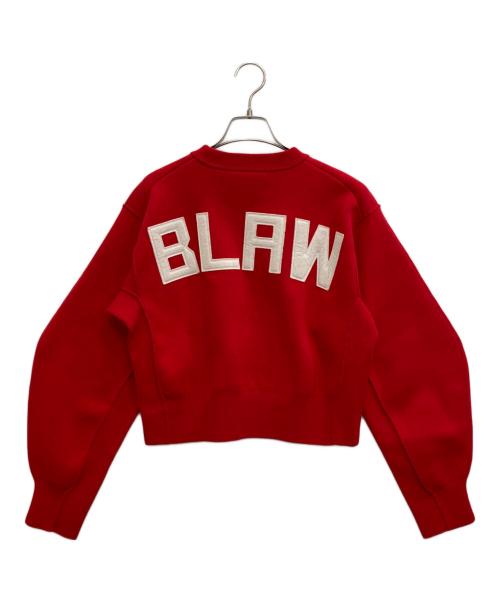 Adam et Rope（アダム エ ロペ）Adam et Rope (アダム エ ロペ) フェルト刺繍ニットプルオーバー レッド サイズ:36の古着・服飾アイテム