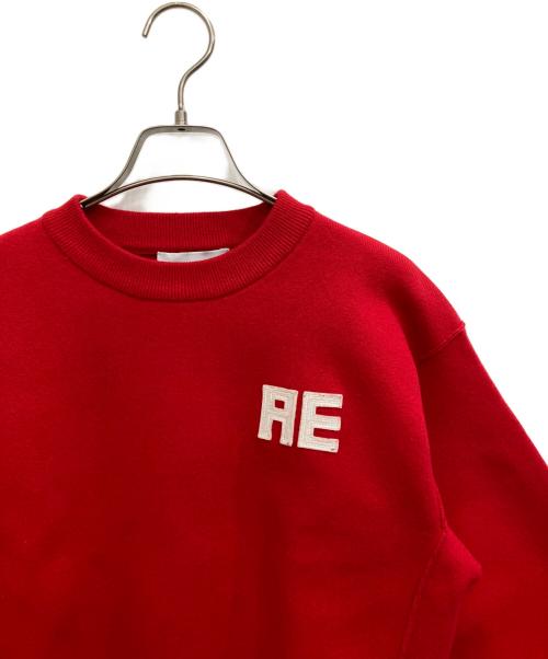 Adam et Rope（アダム エ ロペ）Adam et Rope (アダム エ ロペ) フェルト刺繍ニットプルオーバー レッド サイズ:36の古着・服飾アイテム