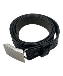 T.T（タイガ タカハシ）の古着「BASKETWEAVE PATTERN BELT」｜ブラック
