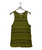 nonnativeノンネイティブ）の古着「DWELLER TANK TOP COTTON JERSEY BORDER」｜グリーン
