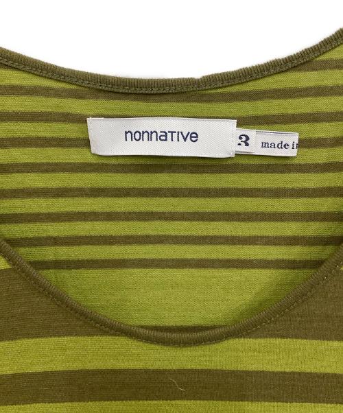 nonnative（ノンネイティブ）nonnative (ノンネイティブ) DWELLER TANK TOP COTTON JERSEY BORDER グリーン サイズ:3の古着・服飾アイテム