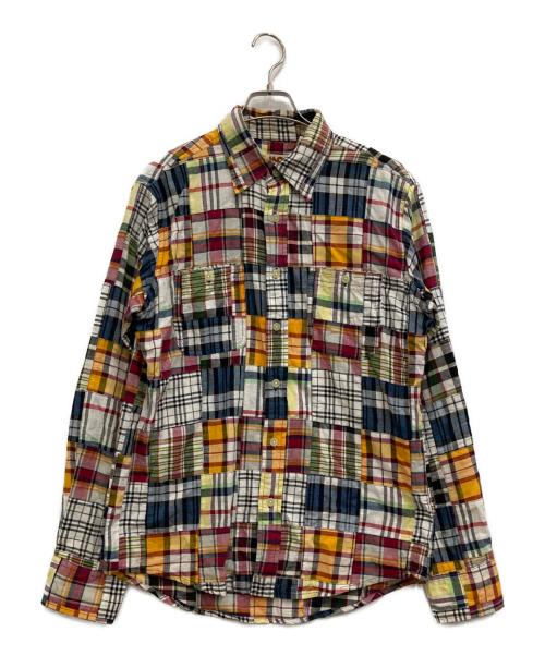 camco（カムコ）CAMCO (カムコ) パッチワークチェックシャツ レッド サイズ:Mの古着・服飾アイテム