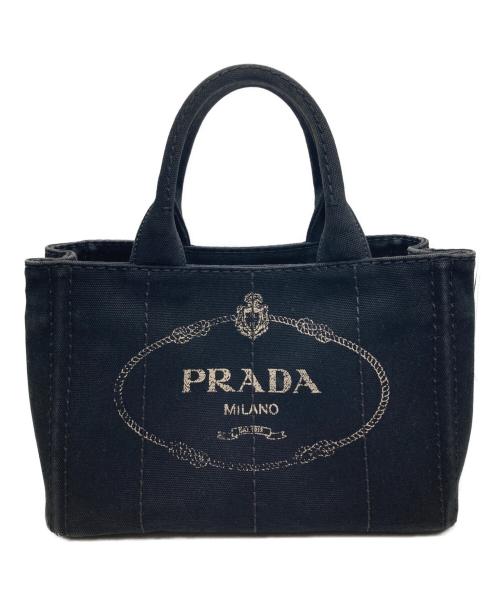 PRADA（プラダ）PRADA (プラダ) CANAPAトートバッグ ブラックの古着・服飾アイテム