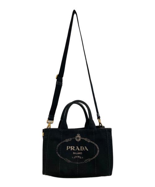PRADA（プラダ）PRADA (プラダ) CANAPAトートバッグ ブラックの古着・服飾アイテム