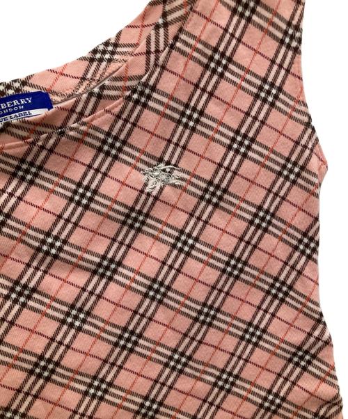 BURBERRY BLUE LABEL（バーバリー ブルー レーベル）BURBERRY BLUE LABEL (バーバリー ブルー レーベル) ノバチェックノースリーブカットソー ピンク サイズ:38の古着・服飾アイテム