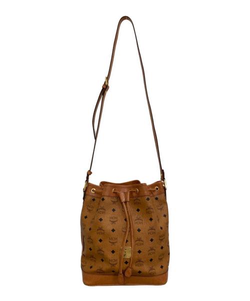 MCM（エムシーエム）MCM (エムシーエム) 巾着ショルダーバッグ ブラウンの古着・服飾アイテム