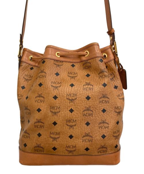 MCM（エムシーエム）MCM (エムシーエム) 巾着ショルダーバッグ ブラウンの古着・服飾アイテム