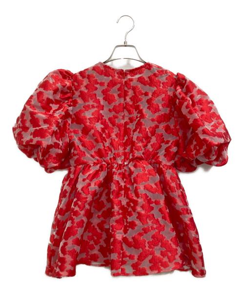 MAISON SPECIAL（メゾンスペシャル）MAISON SPECIAL (メゾンスペシャル) Sheer Flower Jacquard Blouse レッド サイズ:Fの古着・服飾アイテム