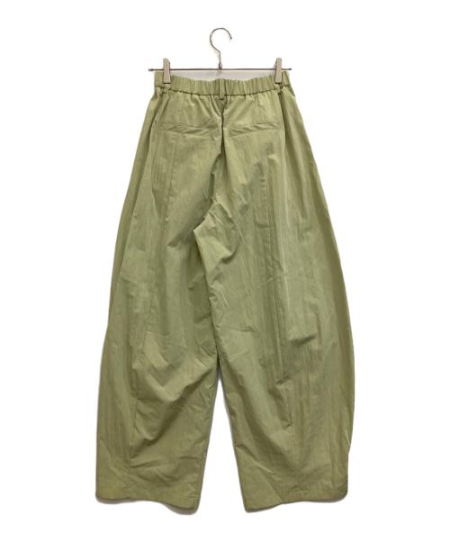 MAISON SPECIAL（メゾンスペシャル）MAISON SPECIAL (メゾンスペシャル) Tuck Cocoon Color Pants 黄緑 サイズ:38の古着・服飾アイテム