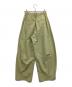 MAISON SPECIAL (メゾンスペシャル) Tuck Cocoon Color Pants 黄緑 サイズ:38：10000円