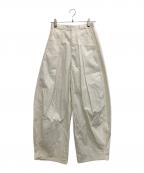 MAISON SPECIALメゾンスペシャル）の古着「Tuck Cocoon Color Pants」｜イエロー