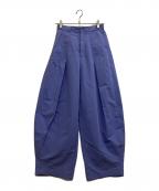 MAISON SPECIALメゾンスペシャル）の古着「Tuck Cocoon Color Pants」｜パープル