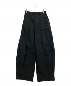 MAISON SPECIALメゾンスペシャル）の古着「Tuck Cocoon Color Pants」｜ブラック