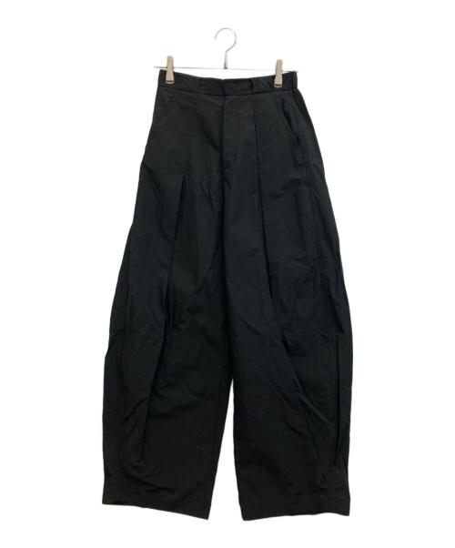 MAISON SPECIAL（メゾンスペシャル）MAISON SPECIAL (メゾンスペシャル) Tuck Cocoon Color Pants ブラック サイズ:38の古着・服飾アイテム