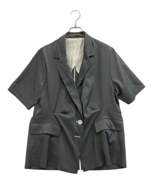 OMMO（オーエムエムオー）OMMO (オーエムエムオー) UP TUCK H/S JK グレー サイズ:38の古着・服飾アイテム