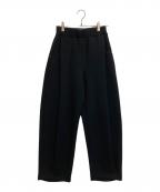 OMMOオーエムエムオー）の古着「FRONT TUCK SEMI TAPERED PT」｜ブラック
