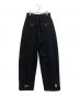 OMMO (オーエムエムオー) FRONT TUCK SEMI TAPERED PT ブラック サイズ:38：17000円