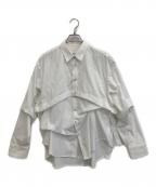 OMMOオーエムエムオー）の古着「2WAY TUCK LAYERED SHIRT」｜ホワイト