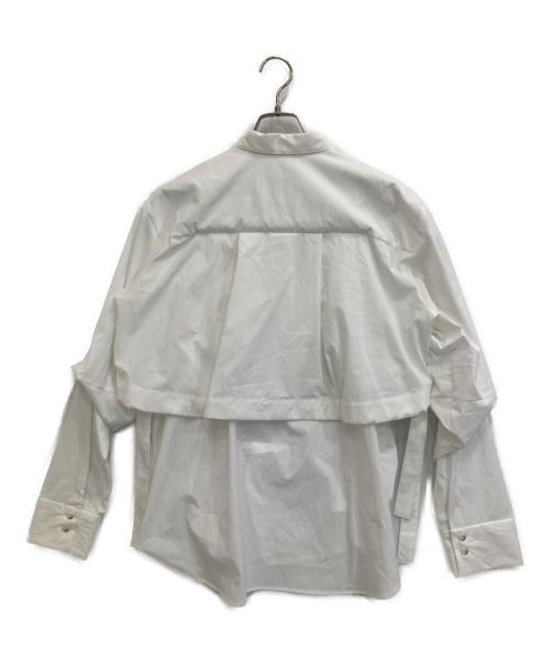 OMMO（オーエムエムオー）OMMO (オーエムエムオー) 2WAY TUCK LAYERED SHIRT ホワイト サイズ:FREEの古着・服飾アイテム