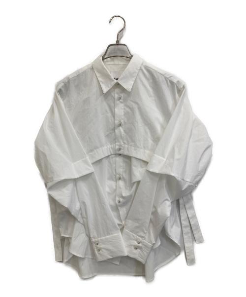 OMMO（オーエムエムオー）OMMO (オーエムエムオー) 2WAY TUCK LAYERED SHIRT ホワイト サイズ:FREEの古着・服飾アイテム