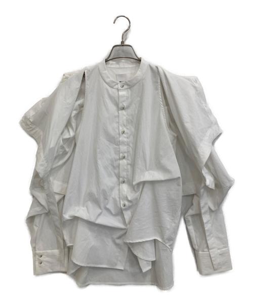 OMMO（オーエムエムオー）OMMO (オーエムエムオー) 2WAY TUCK LAYERED SHIRT ホワイト サイズ:FREEの古着・服飾アイテム